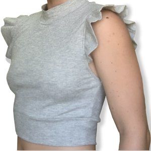 Grey Tank with Sleeve Detail